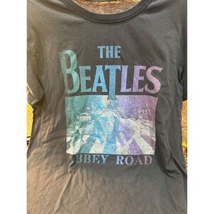 the beatles abbey‎ road black tee women's medium 8-10